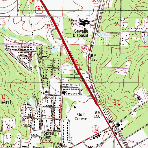 Topographic Map of Cantonment Volunteer Fire Department Station 4, FL