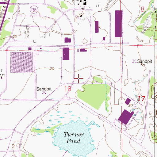 Topographic Map of Jacksonville Fire and Rescue Department Station 37, FL