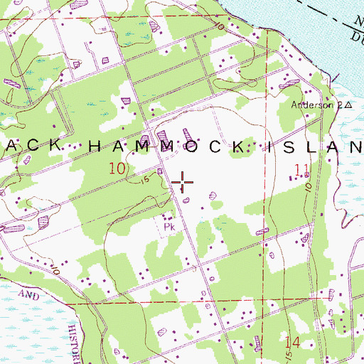 Topographic Map of Jacksonville Fire and Rescue Department Station 45, FL