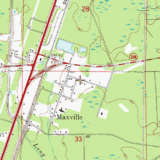 Topographic Map of Jacksonville Fire and Rescue Department Station 43, FL
