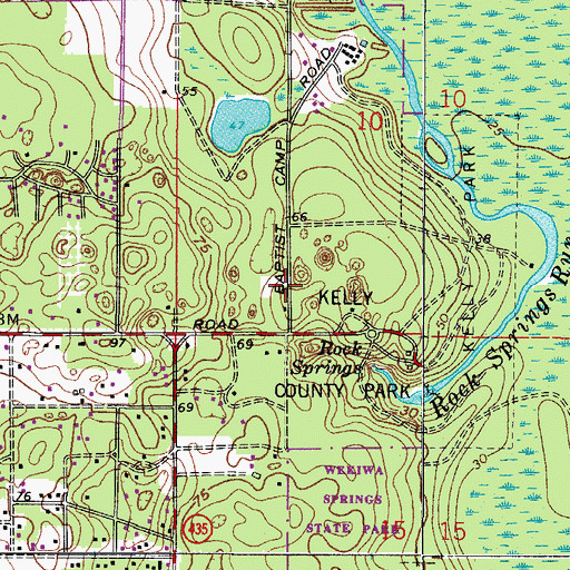 Topographic Map of Orange County Fire Rescue Station 29, FL