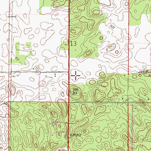 Topographic Map of Gilchrist County Fire and Rescue Station 1, FL