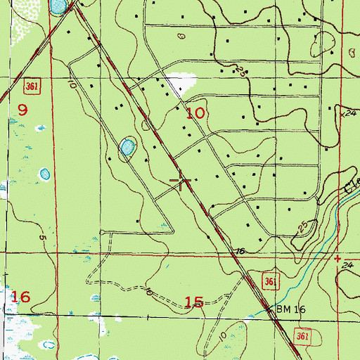 Topographic Map of Taylor County Fire and Rescue Station 6, FL