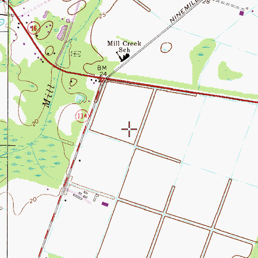Topographic Map of Saint Johns County Fire Rescue Station 16 World Golf Village, FL