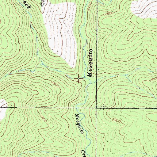Topographic Map of Packeka Creek, CA