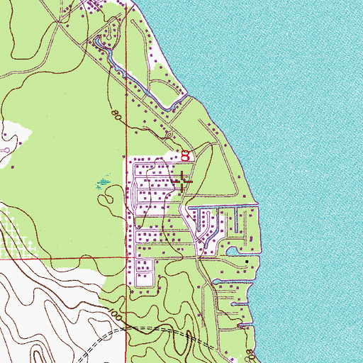 Topographic Map of Polk County Fire Department Station 28 Timberlane, FL