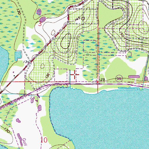 Topographic Map of Winter Haven Fire Department Station 2, FL