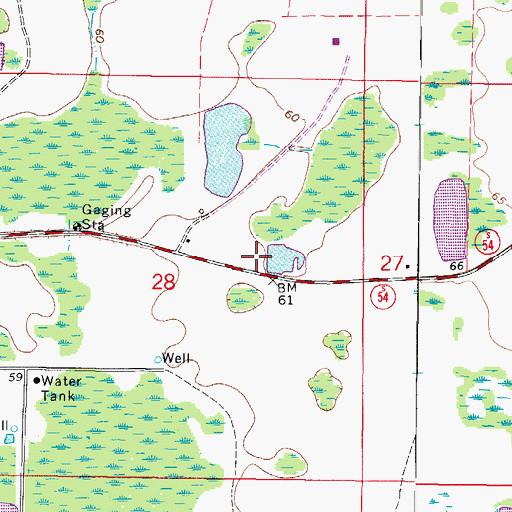 Topographic Map of Pasco County Fire Rescue Station 37, FL