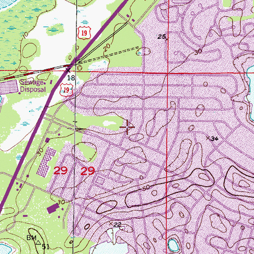 Topographic Map of Spring Hill Fire Rescue Station 1, FL
