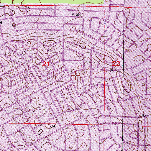 Topographic Map of Spring Hill Fire Rescue Station 3, FL
