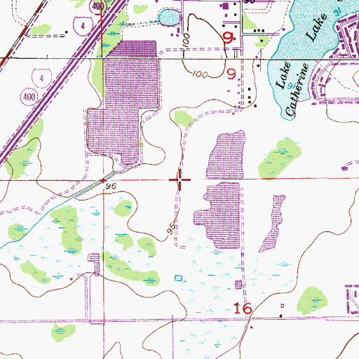 Topographic Map of Orlando Fire Department Station 17, FL