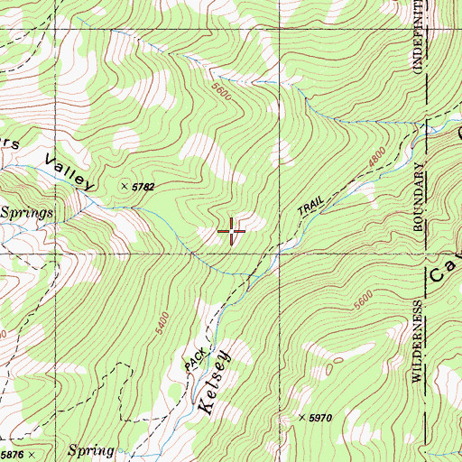 Topographic Map of Packers Valley, CA