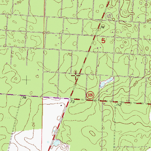 Topographic Map of Morriston Montbrook Volunteer Fire Department Station 2 / County Station 11, FL