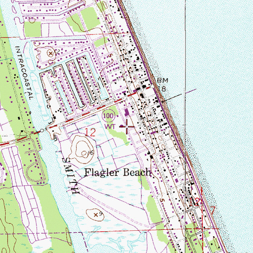 Topographic Map of Flagler County Fire Rescue 11, FL
