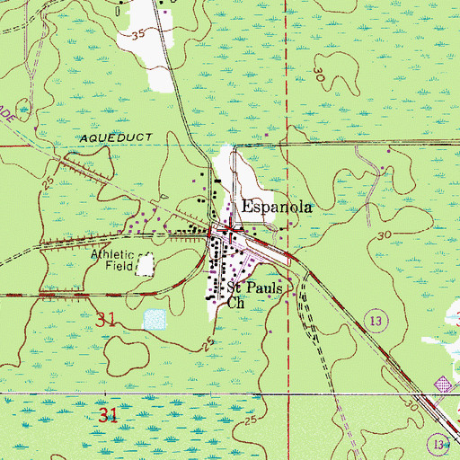 Topographic Map of Flagler County Fire Rescue 51, FL