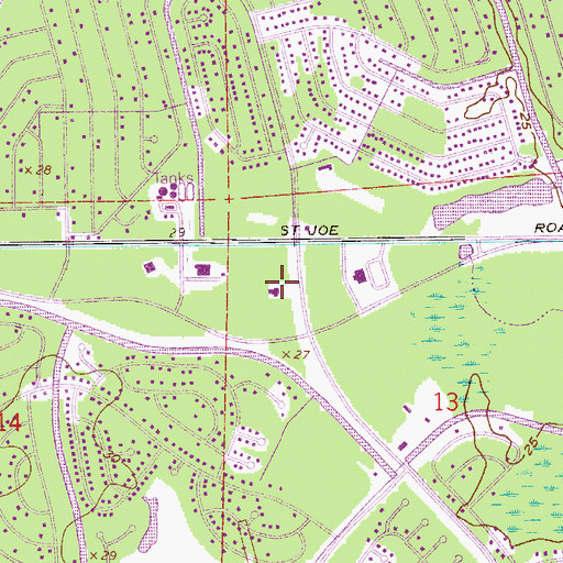Topographic Map of Flagler County Fire Rescue 21, FL