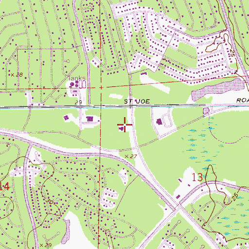 Topographic Map of Palm Coast Fire Department Station 21, FL