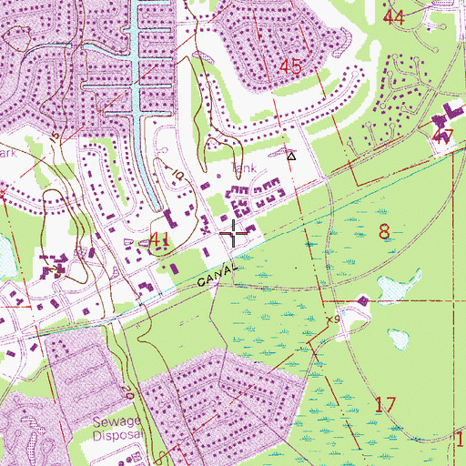 Topographic Map of Flagler County Fire Rescue 22, FL