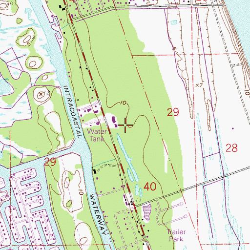 Topographic Map of Flagler County Fire Department Station 41 Hammock, FL