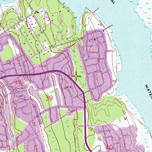 Topographic Map of Saint Johns County Fire Rescue Station 11 Saint Augustine Shores, FL
