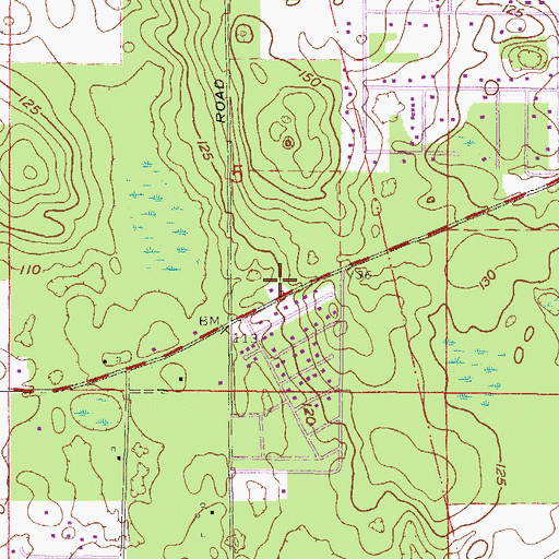 Topographic Map of West Columbia Volunteer Fire Department Station 43, FL