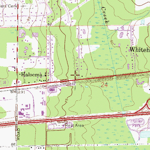 Topographic Map of Jacksonville Fire and Rescue Department Station 57, FL