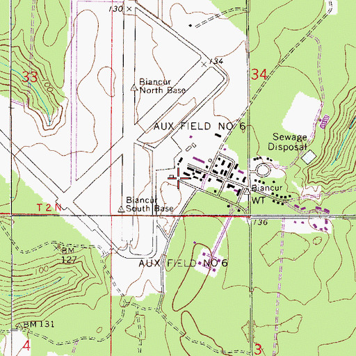 Topographic Map of Eglin Air Force Base Fire Station Camp Rudder, FL