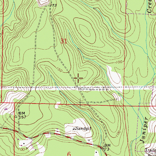 Topographic Map of Crestview Fire Department Station 2, FL