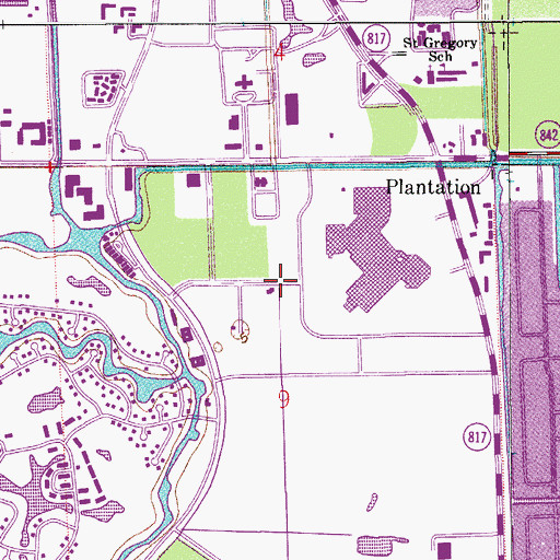 Topographic Map of Plantation Fire Department Station 76, FL
