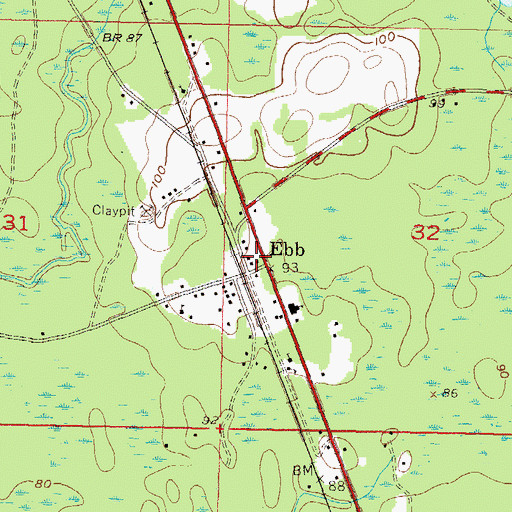 Topographic Map of Sirmans Volunteer Fire Department, FL