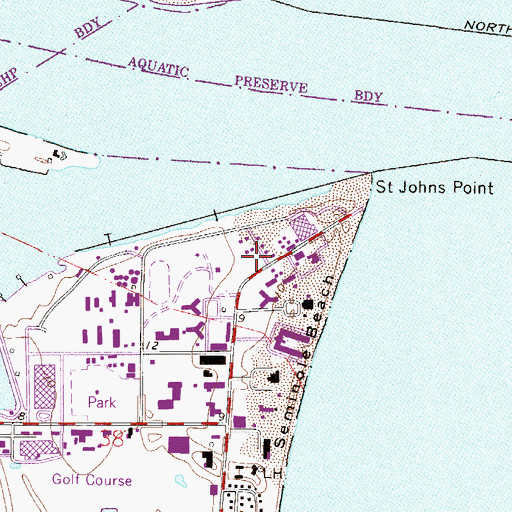 Topographic Map of Naval Station Mayport Firefighting School, FL