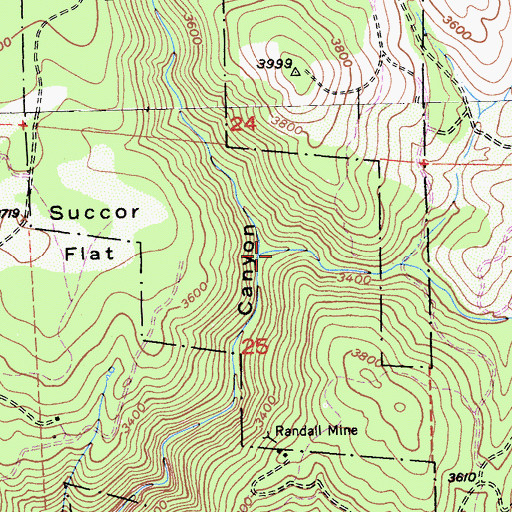 Topographic Map of Pagge Creek, CA