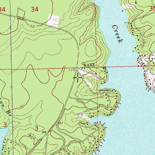 Topographic Map of Wetumpka Volunteer Fire Department Cooks Landing Station 2, FL