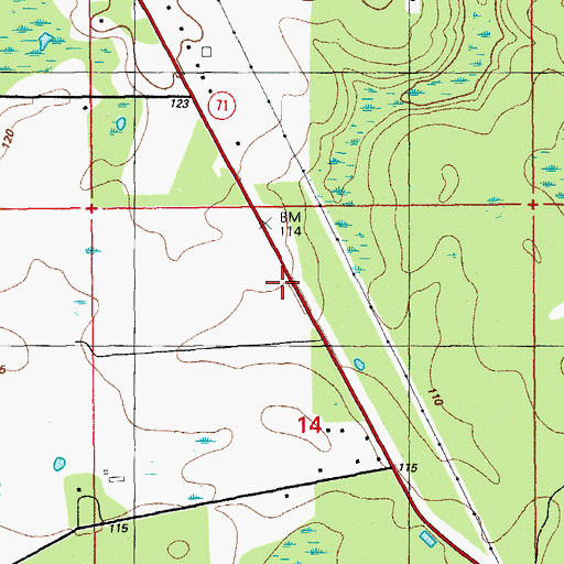 Topographic Map of Magnolia Volunteer Fire Department, FL
