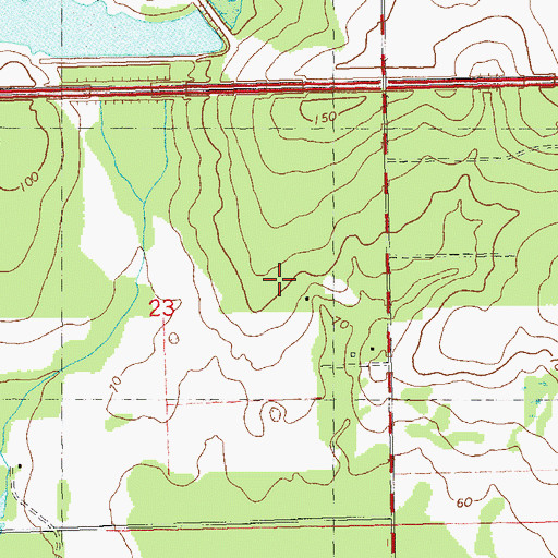 Topographic Map of Chires Capitola Volunteer Fire Department and Emergency Medical Services, FL