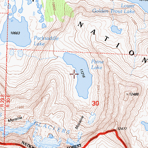 Topographic Map of Payne Lake, CA