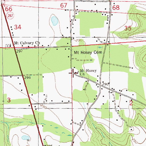 Topographic Map of Robertsville Volunteer Fire Department, FL