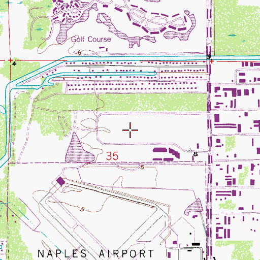 Topographic Map of Collier County Emergency Medical Services and Fire, FL