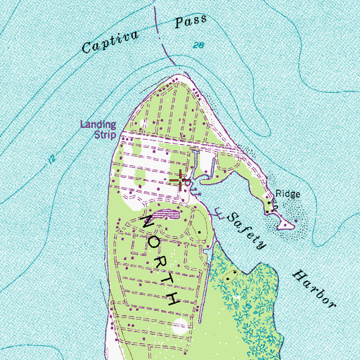 Topographic Map of Upper Captiva Fire and Rescue District, FL