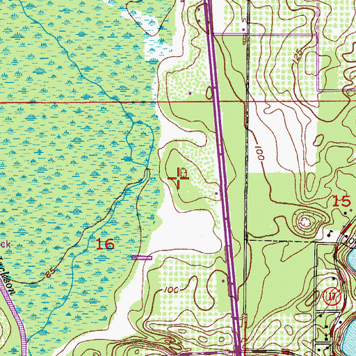 Topographic Map of Desoto City Fire Department Station 19, FL