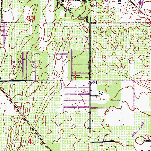 Topographic Map of Desoto City Fire Department Station 18, FL