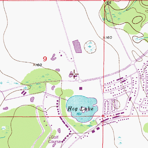 Topographic Map of Sun N Lake Sebring Volunteer Fire Department, FL
