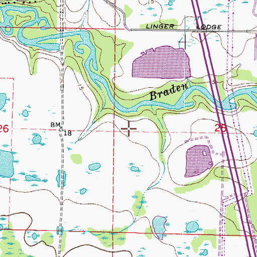 Topographic Map of Southern Manatee Fire and Rescue District Station 5, FL