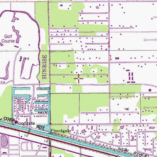 Topographic Map of Plantation Fire Department Station 62, FL