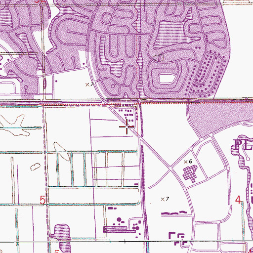 Topographic Map of Plantation Fire Department Station 77, FL