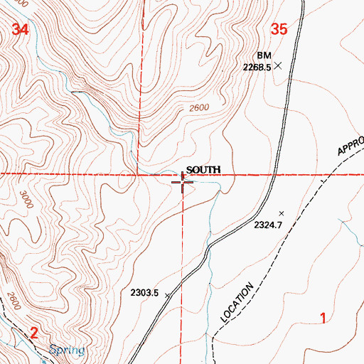 Topographic Map of Paiute Canyon, CA