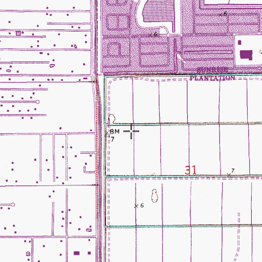 Topographic Map of Plantation Fire Department Station 96, FL