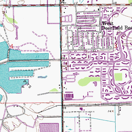 Topographic Map of Deerfield Beach Fire Rescue Station 66, FL