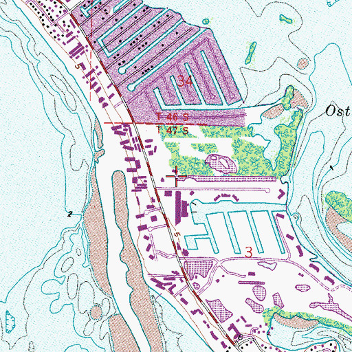 Topographic Map of Fort Myers Beach Fire Department Control District Station 33, FL