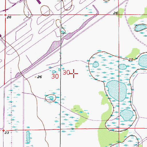 Topographic Map of Lee County Port Authority Fire Rescue - Station 92, FL